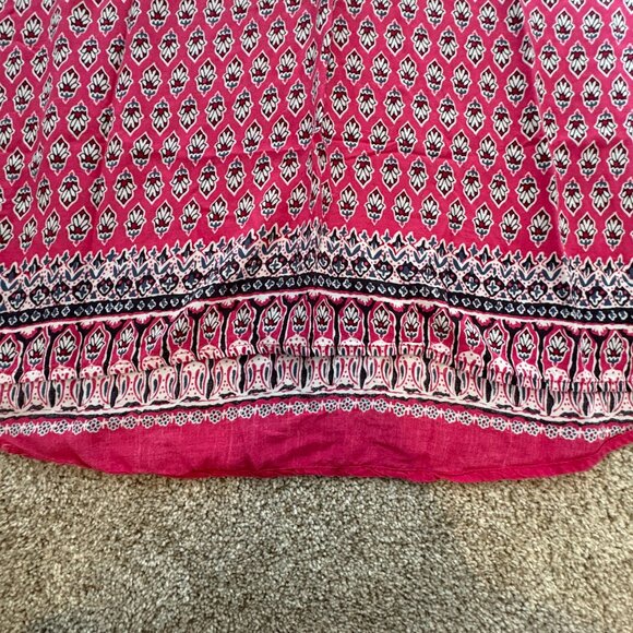 Faded Glory Tank Top Pink V-neck Patterned Light Weight Large - Picture 4 of 9